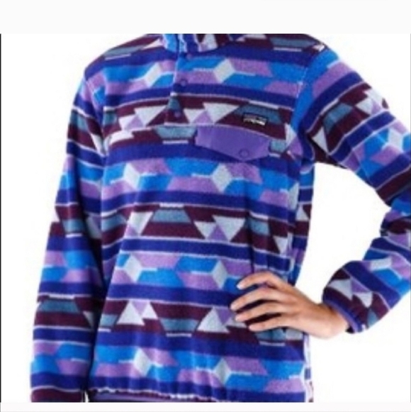 Patagonia Rare Southwest Pattern Synchilla Snap-T Fleece Jacket Women's Small S - Picture 4 of 11